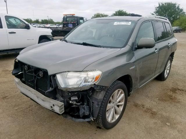 JTEEW44A582012882 - 2008 TOYOTA HIGHLANDER GREEN photo 2