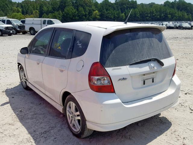 JHMGD38697S055606 - 2007 HONDA FIT S 白色 照片 3