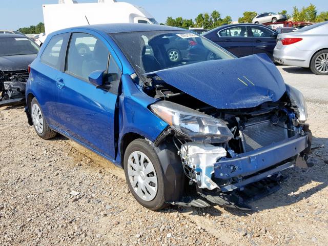 VNKJTUD35FA050779 - 2015 TOYOTA YARIS BLUE photo 1