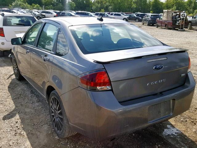 1FAHP3GNXAW135847 - 2010 FORD FOCUS SES GRAY photo 3