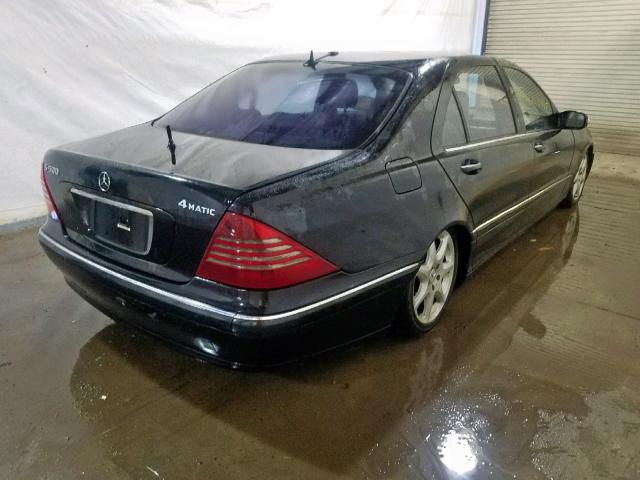 WDBNG84J45A457638 - 2005 MERCEDES-BENZ S 500 4MAT BLACK photo 4