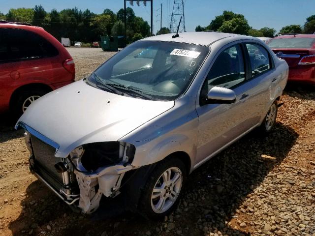 KL1TD5DE0AB096360 - 2010 CHEVROLET AVEO LS SILVER photo 2