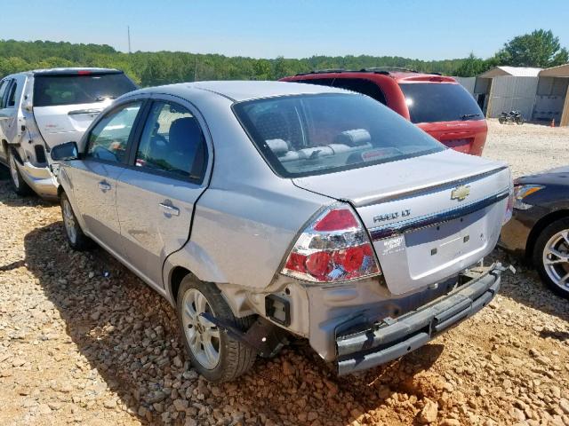 KL1TD5DE0AB096360 - 2010 CHEVROLET AVEO LS SILVER photo 3