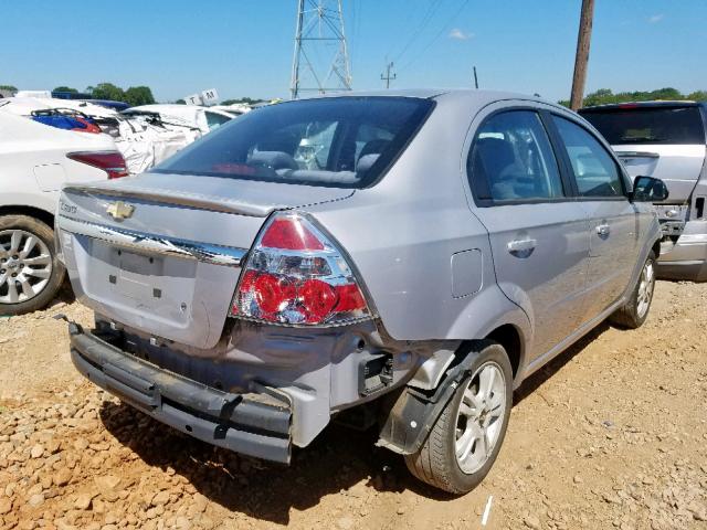 KL1TD5DE0AB096360 - 2010 CHEVROLET AVEO LS SILVER photo 4