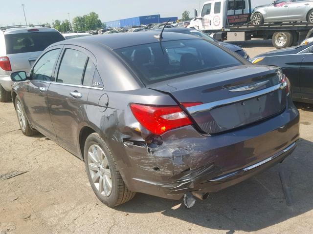 1C3CCBCG2EN176829 - 2014 CHRYSLER 200 LIMITE GRAY photo 3