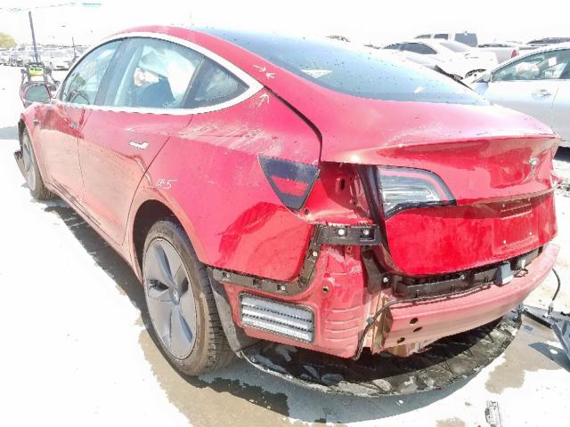 5YJ3E1EA8JF153797 - 2018 TESLA MODEL 3 RED photo 3