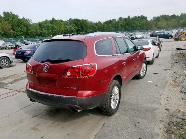 5GAKVCED1CJ170536 - 2012 BUICK ENCLAVE RED photo 4