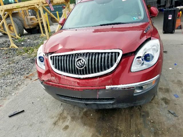 5GAKVCED1CJ170536 - 2012 BUICK ENCLAVE RED photo 9