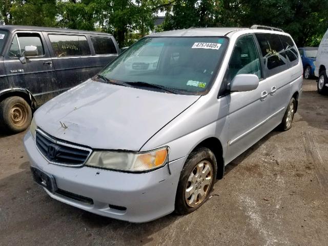 5FNRL18022B026337 - 2002 HONDA ODYSSEY EX SILVER photo 2