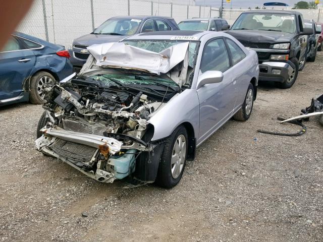 1HGEM22912L105151 - 2002 HONDA CIVIC EX SILVER photo 2