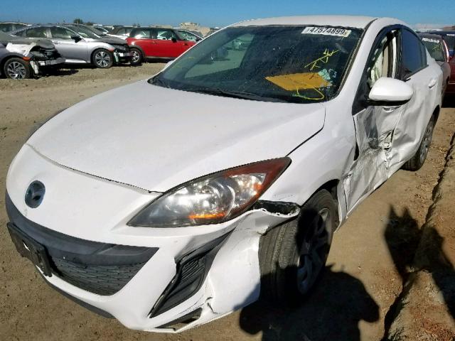 JM1BL1SG7A1270936 - 2010 MAZDA 3 I WHITE photo 2