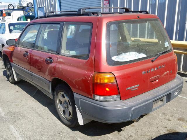 JF1SF6351XH750929 - 1999 SUBARU FORESTER L RED photo 3