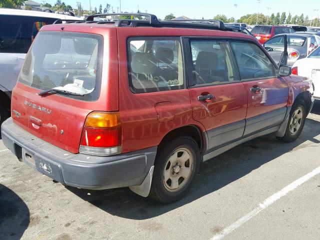 JF1SF6351XH750929 - 1999 SUBARU FORESTER L RED photo 4