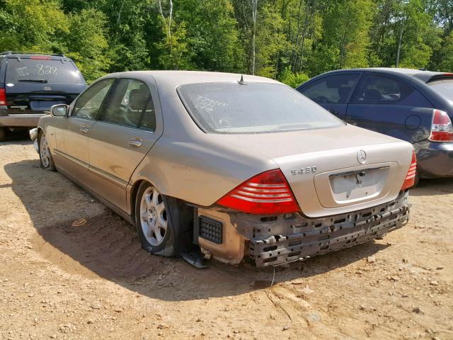 WDBNG70J53A372577 - 2003 MERCEDES-BENZ S 430 GOLD photo 3