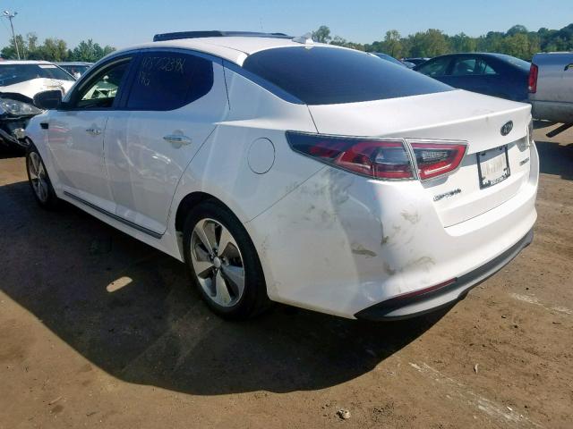 KNAGN4AD2E5075461 - 2014 KIA OPTIMA HYB WHITE photo 3