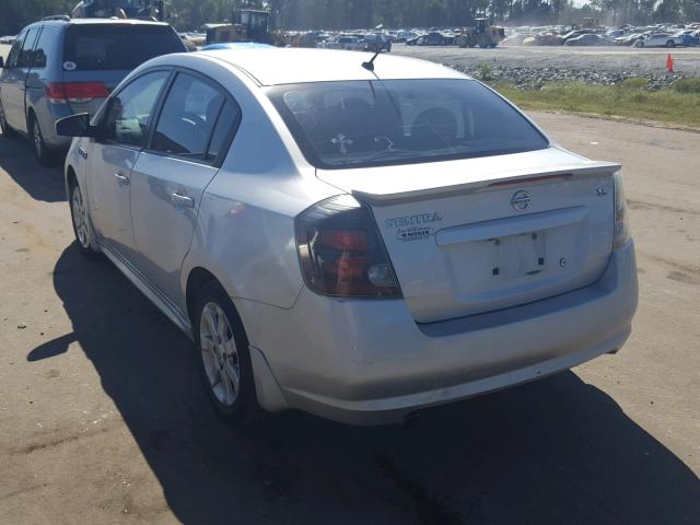 3N1AB6AP2CL744383 - 2012 NISSAN SENTRA 2.0 SILVER photo 3