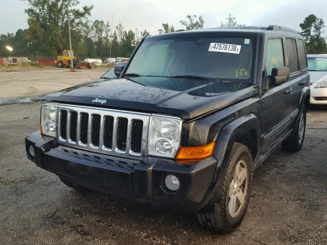 1J8HH48KX8C174234 - 2008 JEEP COMMANDER BLACK photo 2