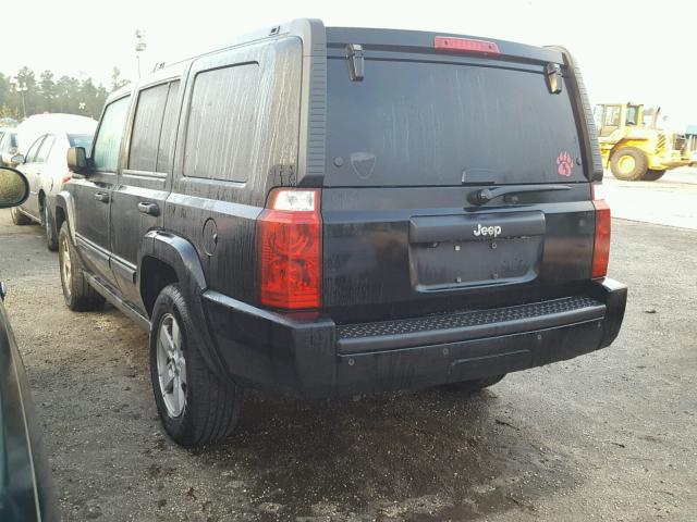 1J8HH48KX8C174234 - 2008 JEEP COMMANDER BLACK photo 3