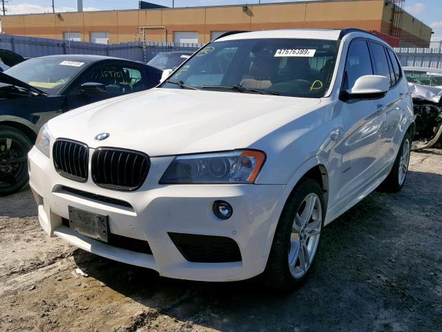 5UXWX7C56DL978253 - 2013 BMW X3 XDRIVE3 WHITE photo 2