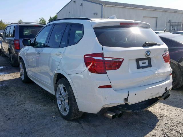 5UXWX7C56DL978253 - 2013 BMW X3 XDRIVE3 WHITE photo 3