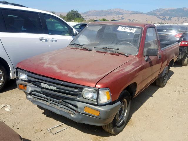 JT4RN81P7K5043436 - 1989 TOYOTA PICKUP 1/2 RED photo 2