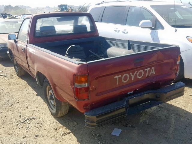 JT4RN81P7K5043436 - 1989 TOYOTA PICKUP 1/2 RED photo 3