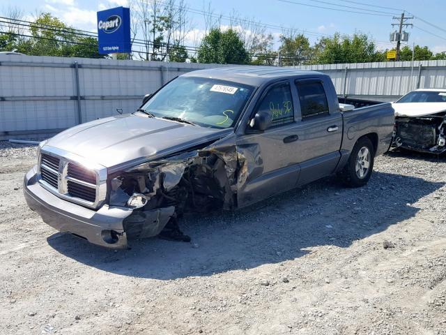 1D7HE48N95S115614 - 2005 DODGE DAKOTA QUA GRAY photo 2