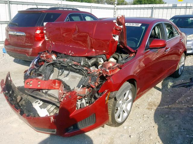 1G6AA5RA5E0167247 - 2014 CADILLAC ATS RED photo 2