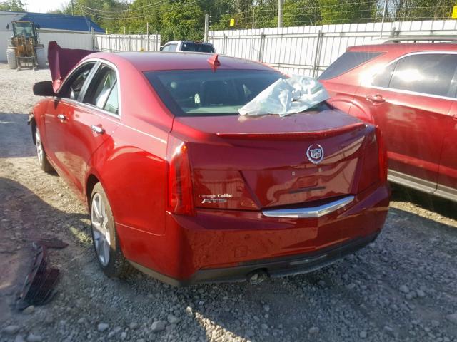 1G6AA5RA5E0167247 - 2014 CADILLAC ATS RED photo 3