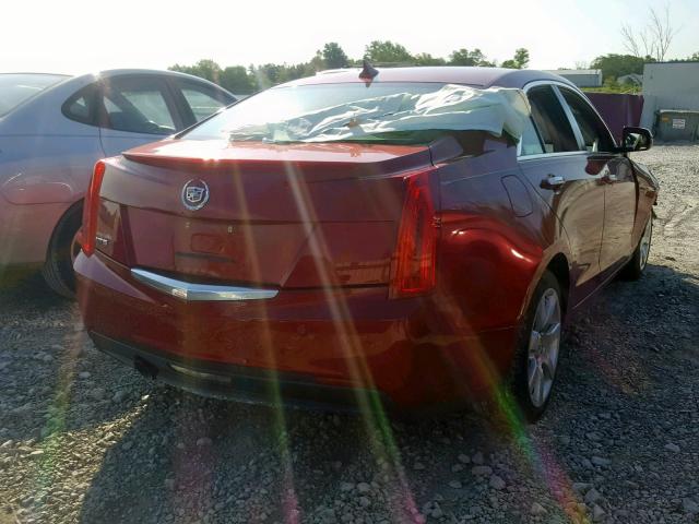 1G6AA5RA5E0167247 - 2014 CADILLAC ATS RED photo 4