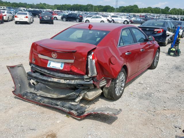 1G6DK5EY9B0168586 - 2011 CADILLAC CTS PERFOR RED photo 4