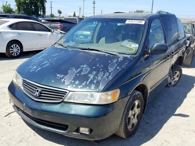 2HKRL1860YH525118 - 2000 HONDA ODYSSEY EX GREEN photo 2