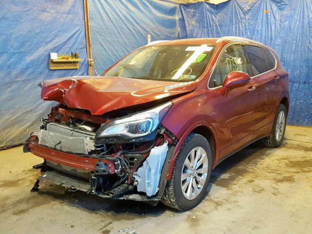 LRBFX2SA8JD003809 - 2018 BUICK ENVISION E RED photo 2