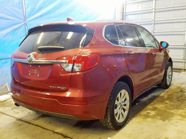 LRBFX2SA8JD003809 - 2018 BUICK ENVISION E RED photo 4