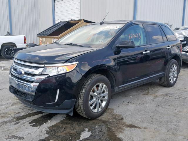 2FMDK3JC9BBB67234 - 2011 FORD EDGE SEL BLACK photo 2