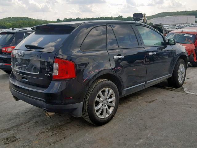 2FMDK3JC9BBB67234 - 2011 FORD EDGE SEL BLACK photo 4