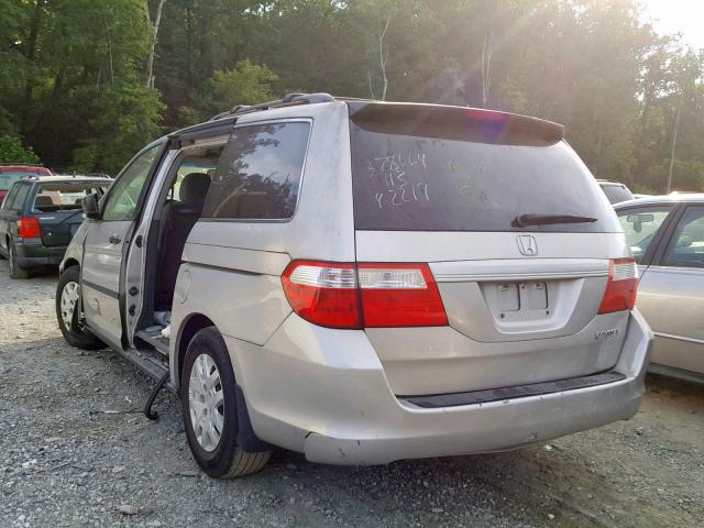 5FNRL38245B057476 - 2005 HONDA ODYSSEY LX TAN photo 3