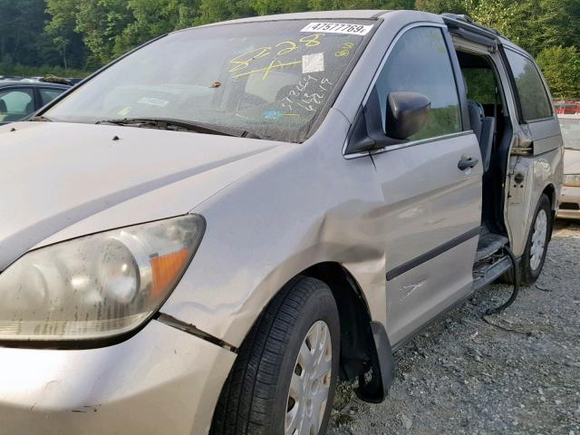 5FNRL38245B057476 - 2005 HONDA ODYSSEY LX TAN photo 9