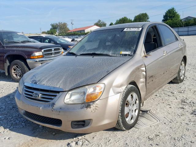 KNAFE121375405089 - 2007 KIA SPECTRA EX BEIGE photo 2