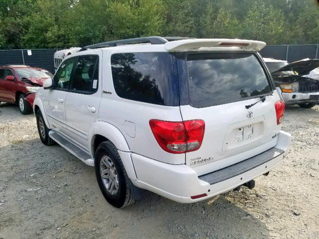 5TDZT38A46S267869 - 2006 TOYOTA SEQUOIA LI WHITE photo 3