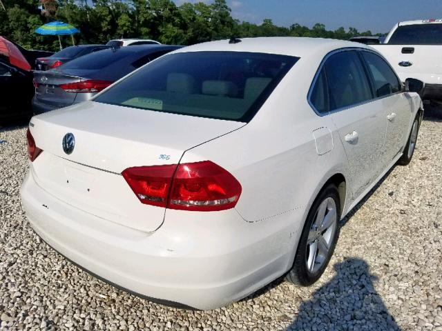 1VWBH7A35DC119053 - 2013 VOLKSWAGEN PASSAT SE WHITE photo 4