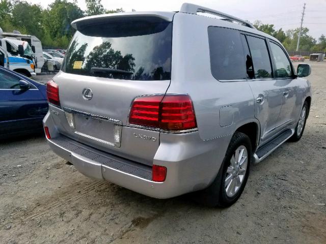 JTJHY00W494025082 - 2009 LEXUS LX 570 SILVER photo 4