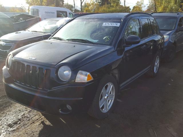 1J8FF47W57D138641 - 2007 JEEP COMPASS BLACK photo 2