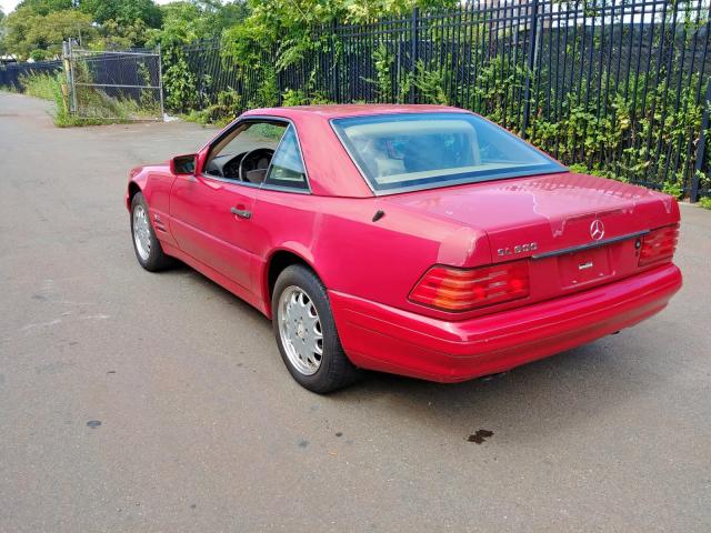 WDBFA76F8VF145110 - 1997 MERCEDES-BENZ SL 600 RED photo 2