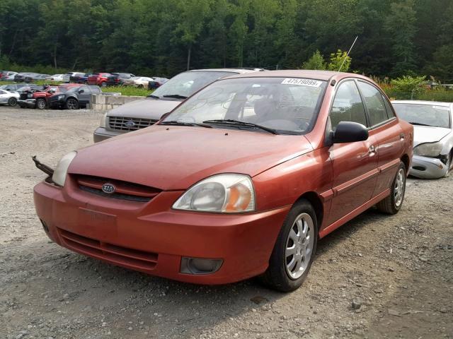 KNADC125036233253 - 2003 KIA RIO RED photo 2