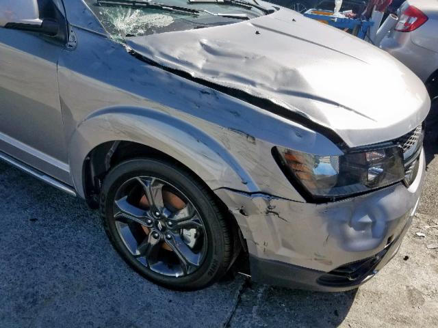 3C4PDCGG6KT700781 - 2019 DODGE JOURNEY CR SILVER photo 9