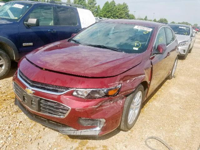 1G1ZE5ST8GF221505 - 2016 CHEVROLET MALIBU LT BURGUNDY photo 2