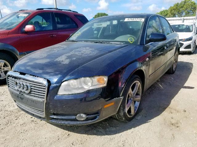 WAUAH78E37A074083 - 2007 AUDI A4 3.2 BLUE photo 2