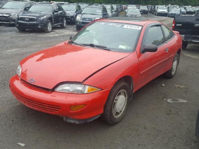 1G1JC1247X7321920 - 1999 CHEVROLET CAVALIER B RED photo 2