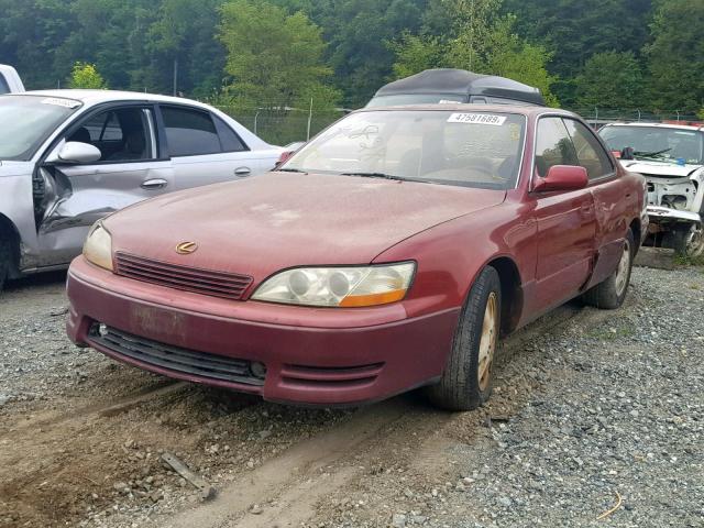 JT8GK13T6R0058002 - 1994 LEXUS ES 300 BURGUNDY photo 2